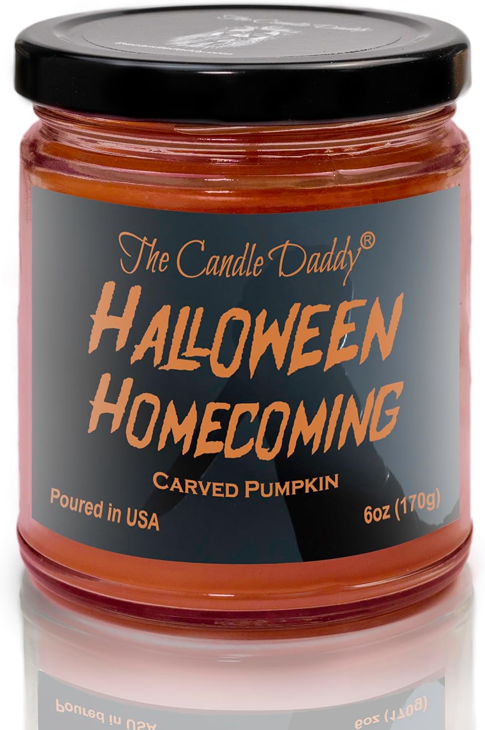 Halloween Homecoming – Carved Pumpkin Scented – Scary Horror 6 Oz Jar Candle – 40 Hour Burn Time