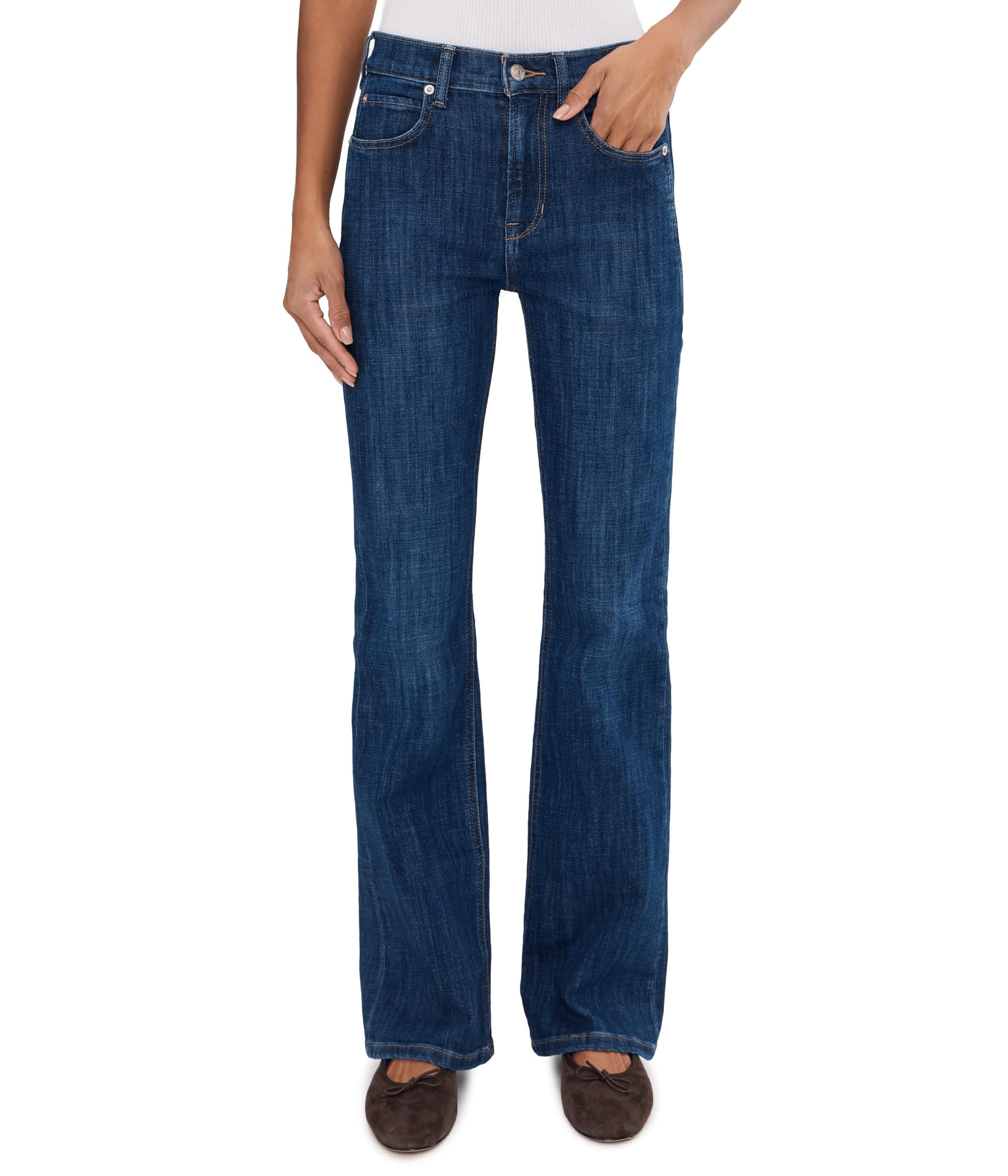 Free People Womens Double Knot High-Rise Straight
