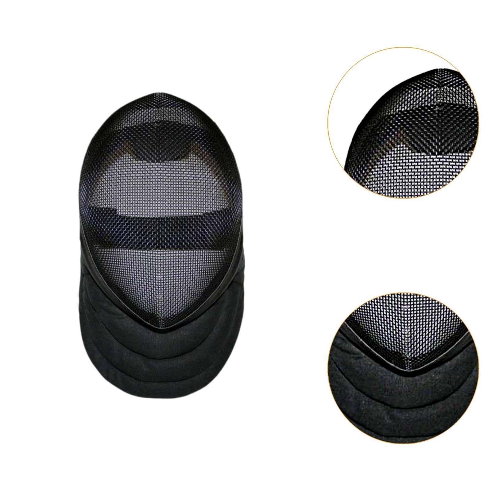 Harilla Fechthelm mit Innenfutter Comfort Fechtausrüstung Fechtmaske zum Üben, Schwarz L