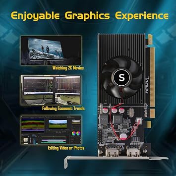 راديون HD 6570 بطاقة الرسومات، HDMI المزدوج، 1 G GDDR3 64 بت، بطاقات الفيديو PC، انخفاض الملف الشخصي، GPU الكمبيوتر، PCI Express x 16، 60 W منخفضة الطاقة، التوصيل والتشغيل، DirectX 11