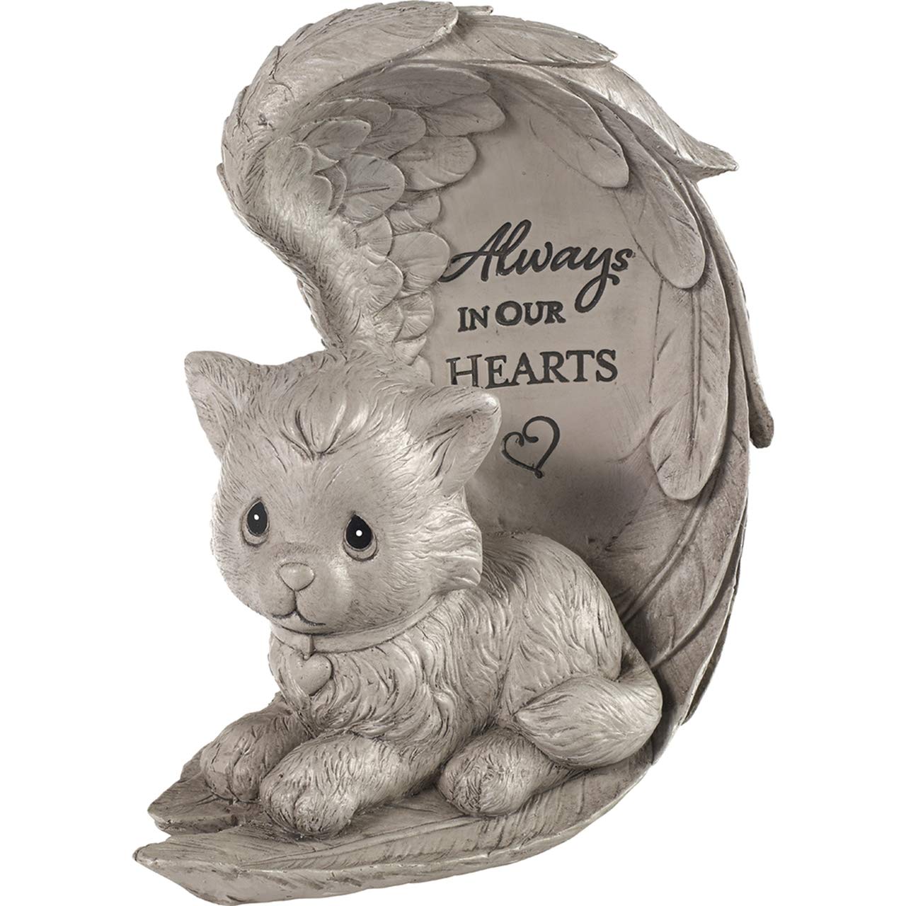Precious Moments193423 Always in Our Hearts Cat Memorial Garden Stone, One Size, Multicolor