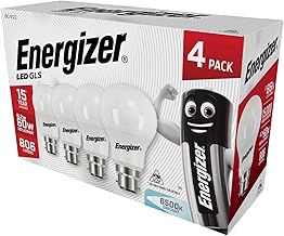 Energizer GLS Replacement LED Bulb 4 Pack (Daylight B22, 60W) [Energy class F]