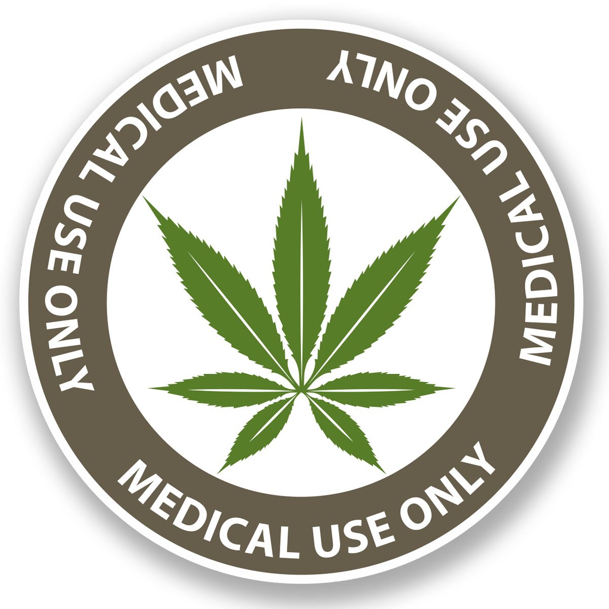2 x Cannabis Vinyl Sticker Decal Bike Laptop Medical Use Weed Marijuana #5872 (10cm x 10cm)