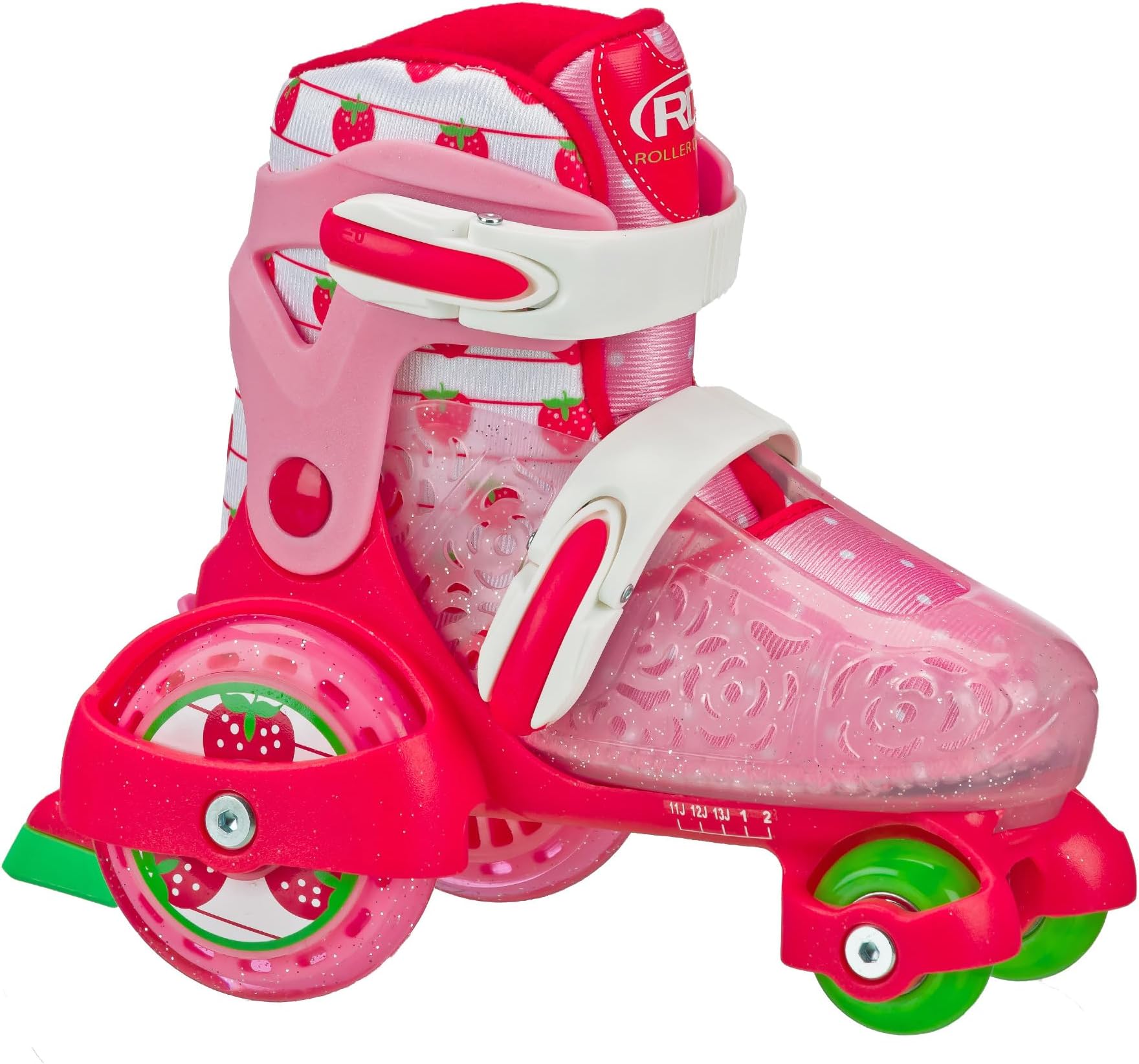 Fun Roll Beginner Roller Skates by Roller Derby, Adjustable Sizing, Skates for Kids, Toddlers, Boys, Girls