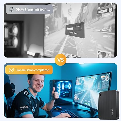 Miniatura 7 de iDsonix - SSD externo de 256 GB, USB 3.2 Gen 1, velocidad de lectura de hasta 466 MBs, unidad portátil de estado sólido para videos de respaldo y