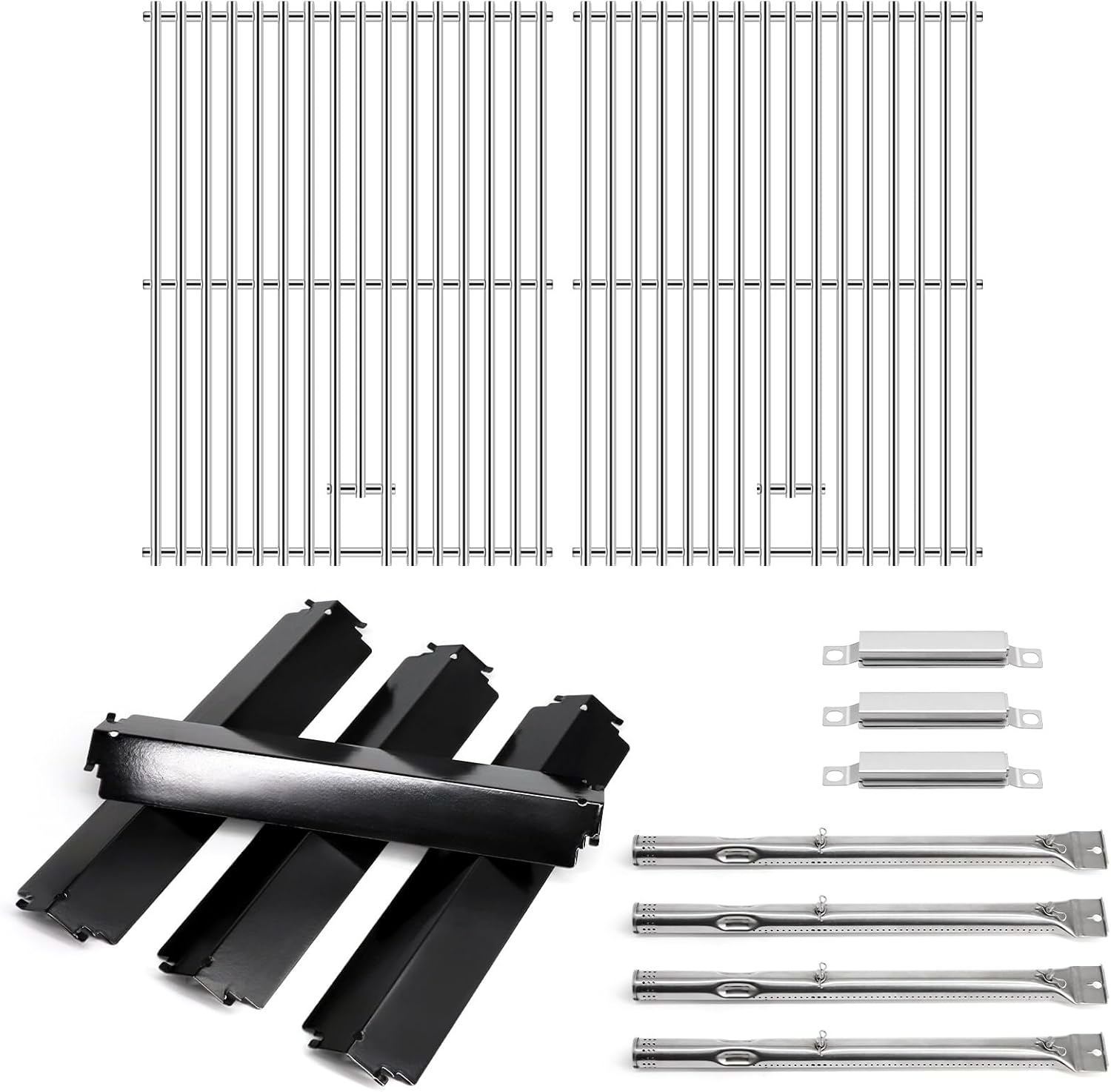 Adviace Grill Replacement Parts for Charbroil 463244011 463247009 463257010 463247412, Grill Grates, Heat Tents, Grill Burners and Carryover Tubes
