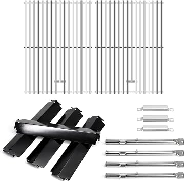 Grill Replacement Parts for Charbroil 463244011 463247009 463257010 463247412, Grill Grates, Heat Tents, Grill Burners and Carryover Tubes