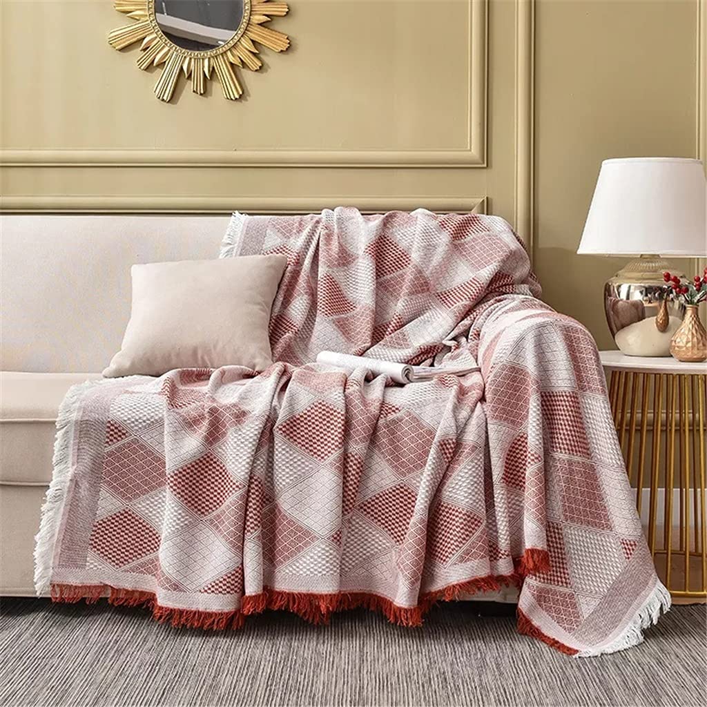 Couverture tricotée TILEZE plaid canapé voyage lit camping pique-nique 180x230