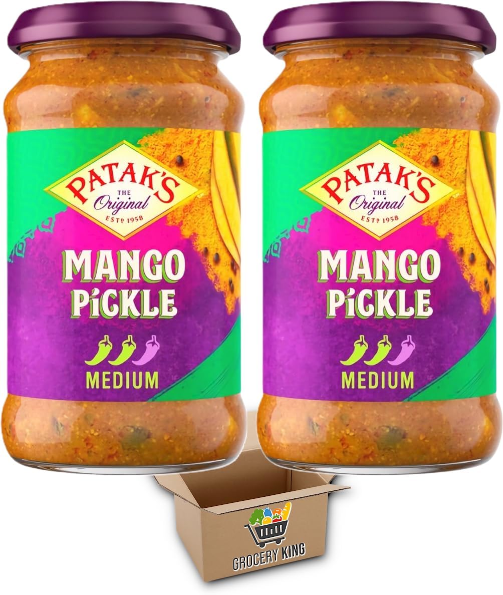 Pataks Pickle Jars | Mango Pickle Medium 2x283g | Grocery King