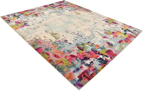 Miniatura 2 de Tapete Unique Loom colección Jardin para múltiples áreas, abstracta, vibrante, Polipropileno, Multicolor  naranja