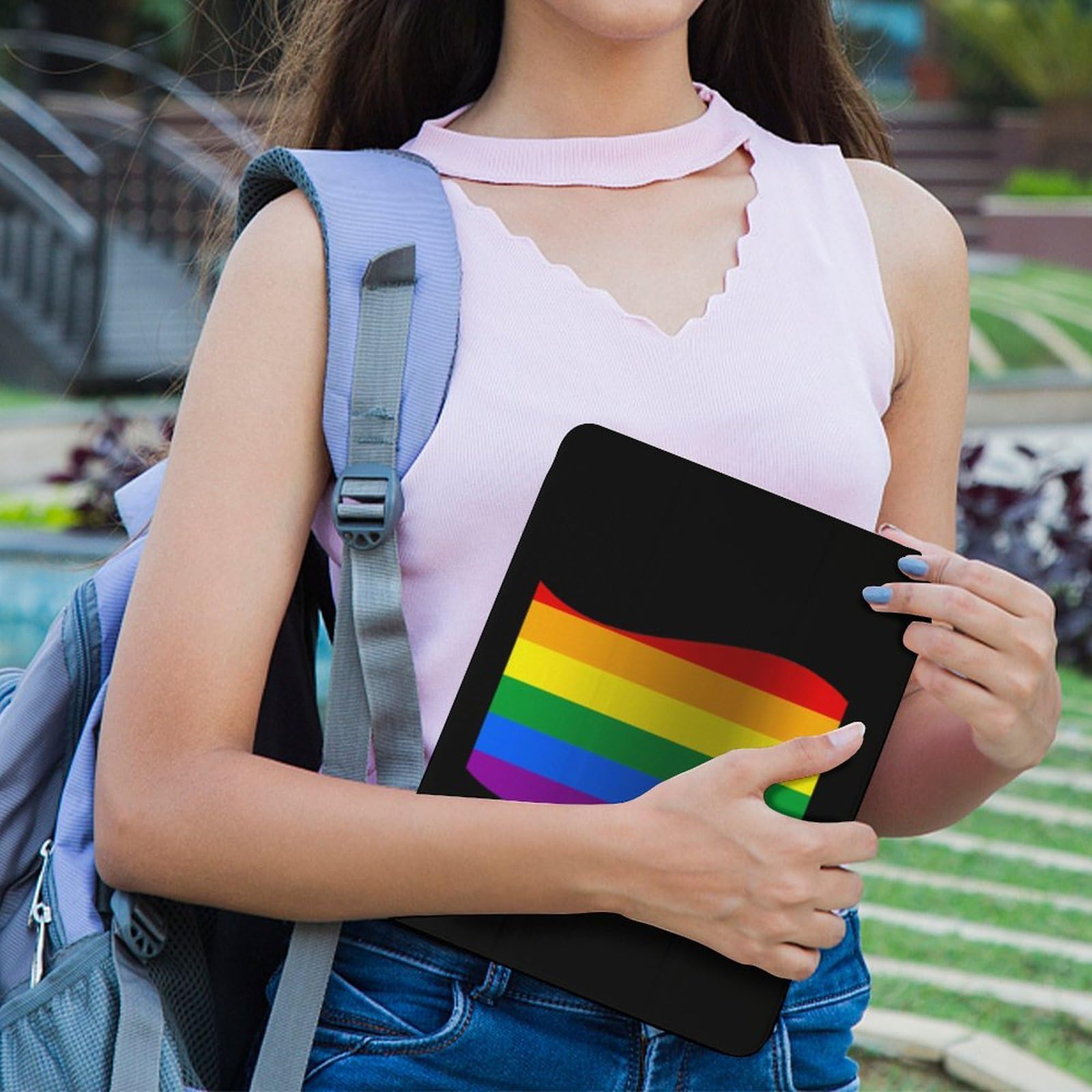 Gay Proud Flagge, dreifach gefaltete Tablet-Hülle