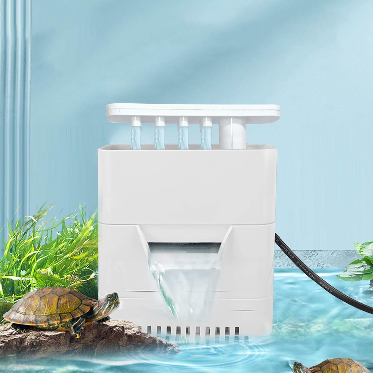 Jainsons Pet Products Turtle Tank 3 in 1 Filter, Low Water Level Aquarium Internal Filter, Biological Filter for Fish Tank Turtle Tank Waterfall Filter, Tortoise Tank (WP-328H |8W |F.Max: 500L/H) (B0CV7HCXPH) Amazon Price History, Amazon Price Tracker