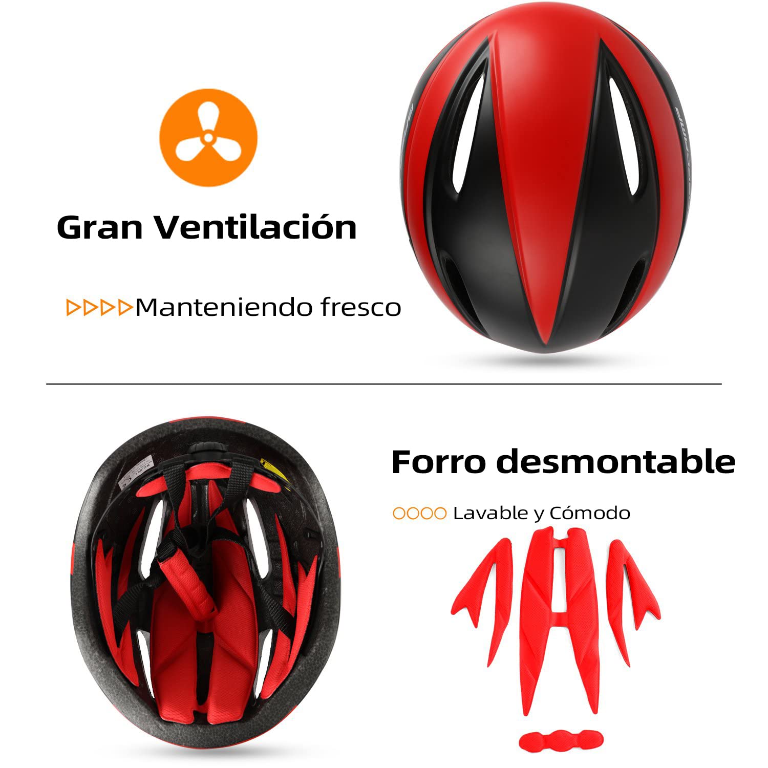 KINGLEAD Casco Bici Hombre Mujer, Casco MTB Adulto con Visera Magnética Extraíble UV400, Ultraligero, Transpirable y Ajustable para Ciclismo, Montaña, Carretera y Patinete