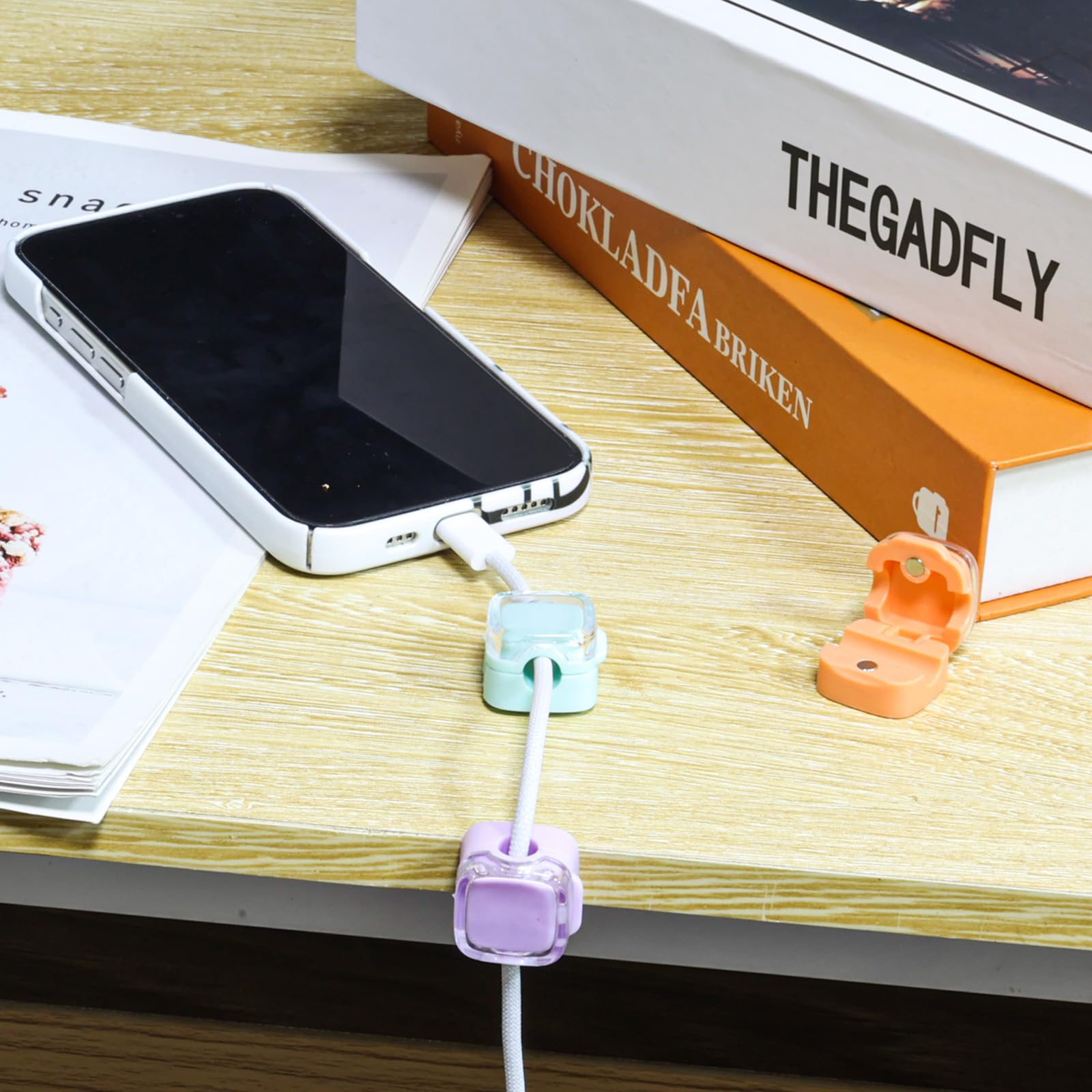 Wire Organizer 6 Pack Cord Organizer Holder, Strong Adhesive Desk Cable