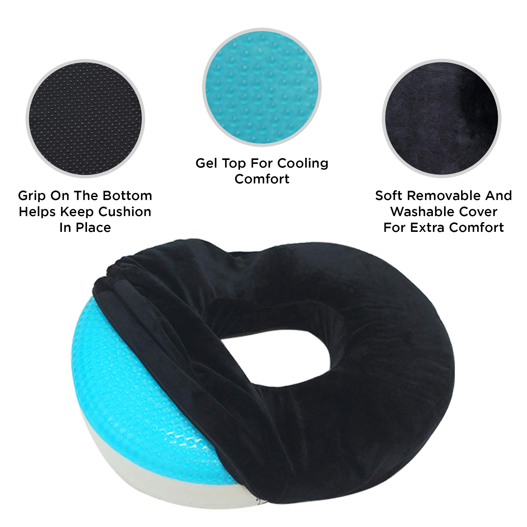 Soothing Company Donut Pillow Memory Foam, Hemorrhoid Pillow Donut