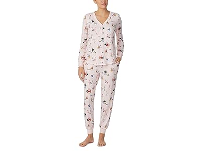 Kate Spade New York Cozy Brushed Jersey Long Sleeve Henley Joggers Set Women