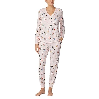 Kate Spade New York Cozy Brushed Jersey Long Sleeve Henley Joggers Set Women