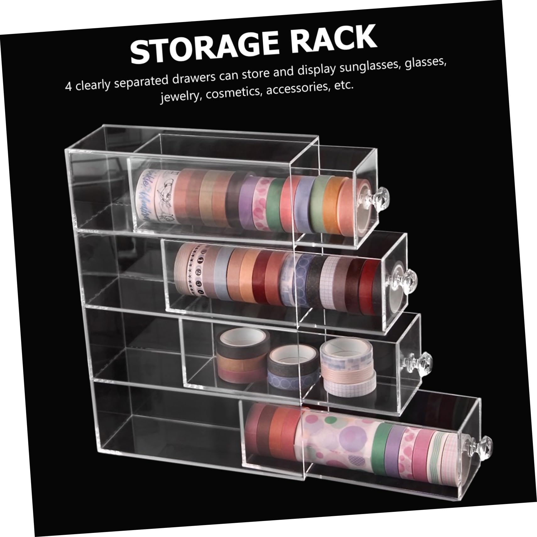 Organisateur en Acrylique Transparent à Tiroirs pour Bijoux et Cosmétiques