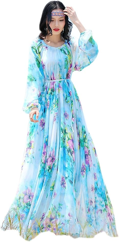 MedeShe Women's Chiffon Floral Holiday 