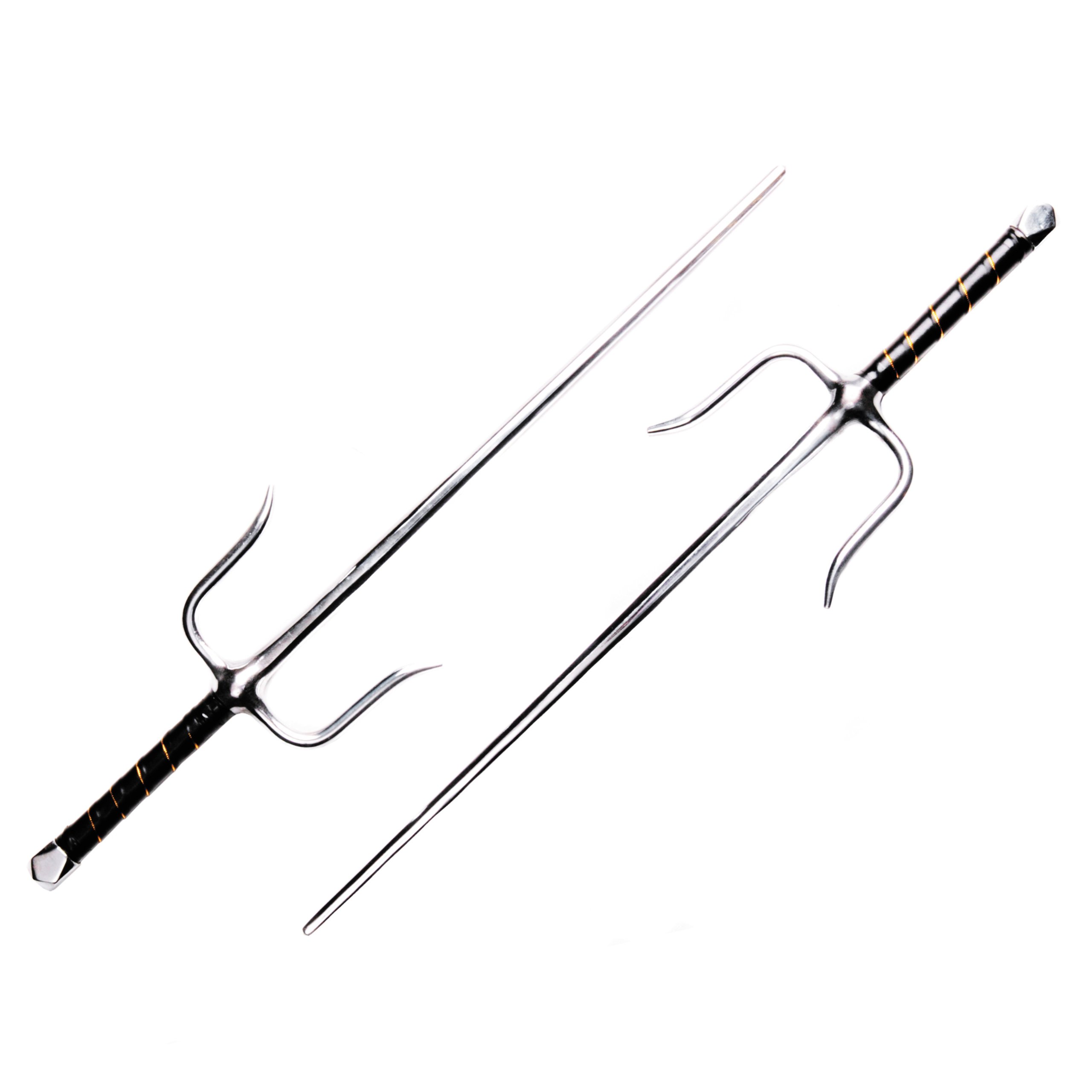 DEPICE Sai-Gabeln Octagon (Paar) verchromt achteckiges Profil, 54,5 cm