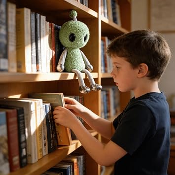 38cm Extra Soft Quirky Green Alien Plush Toy Fluffy Whimsical Stuffed Animal Creative Alien Doll Novel Companion Fun Gift