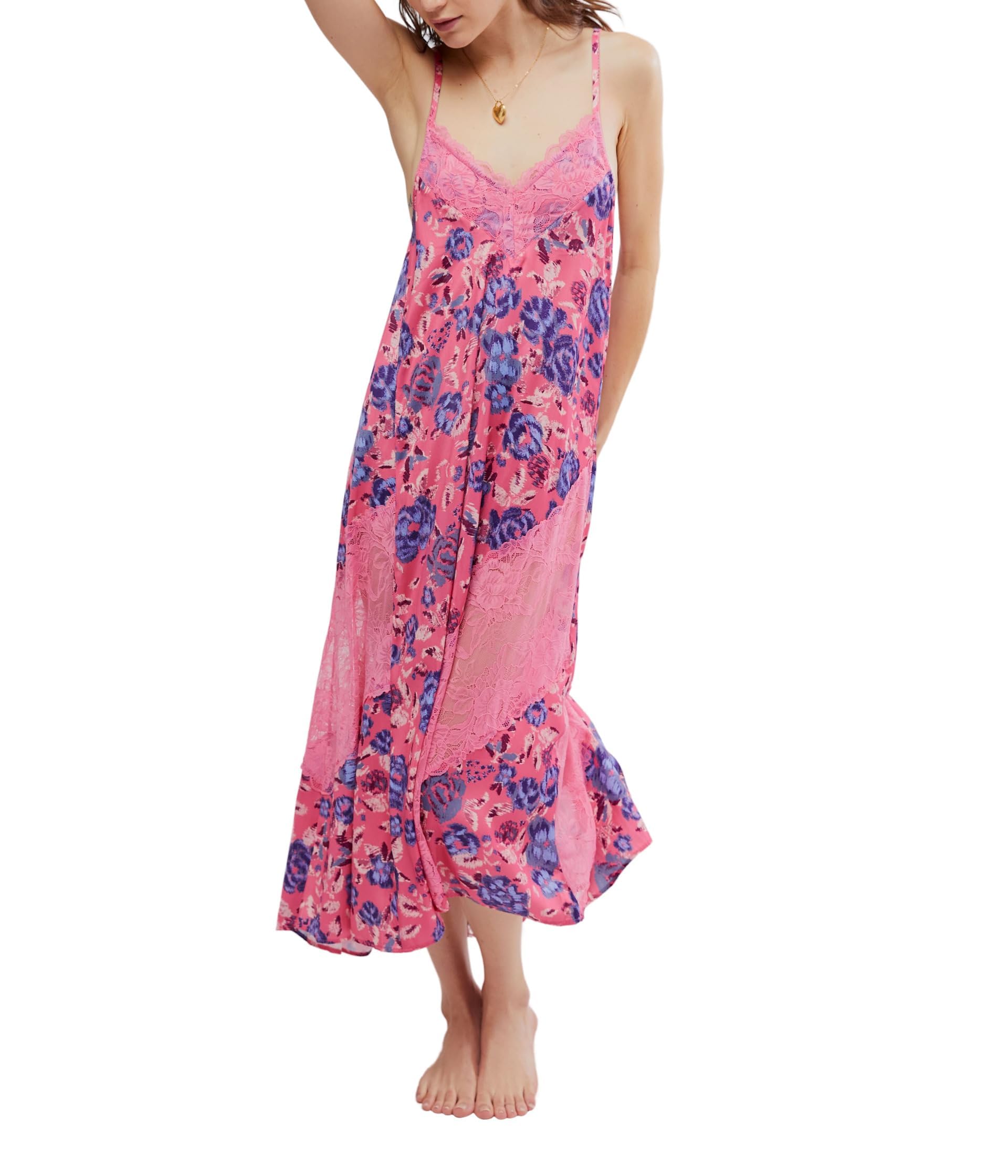 Free People Women's First Date Printed Maxi Slip, Sweet Pink Combo, X-Small  : Amazon.ca: Clothing, Shoes & Accessories