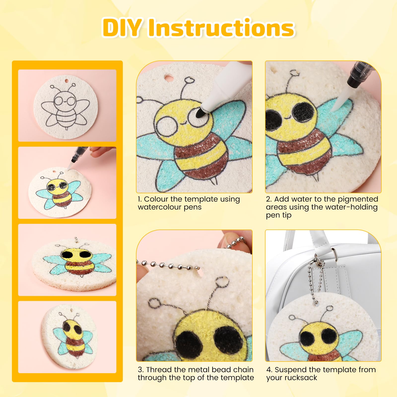 Kit De Pintura 3D Mágica TPTGIAR – 18 Rotuladores De Colores Con Efecto Espuma, 3 Pinceles Y 30 Cadenas De Cuentas, Arte En Relieve Para Niños Y Adultos