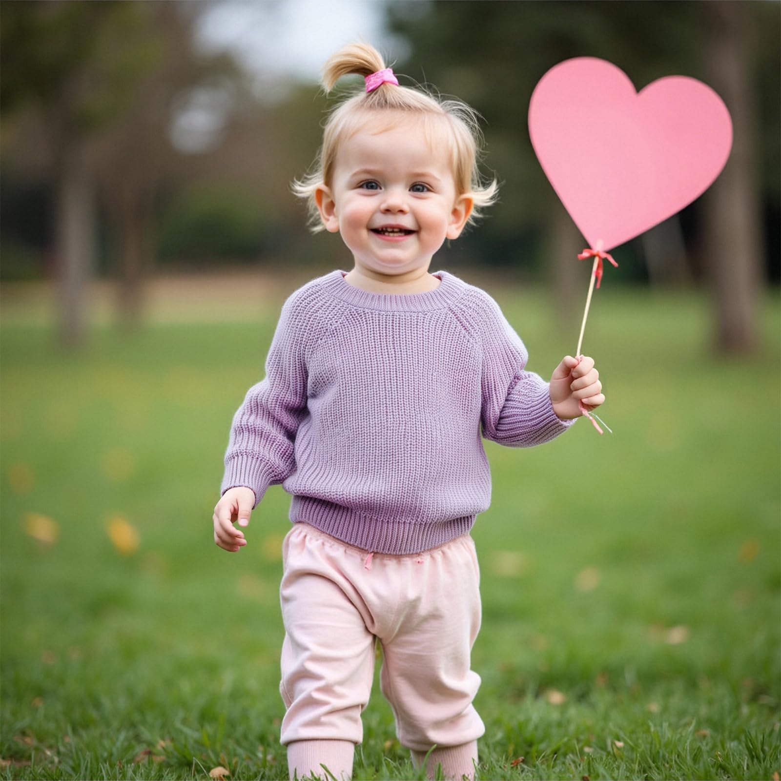 Toddler Baby Girl Boy Sweater Sweatshirt Knit Long Sleeve Blouse Pullover Top Outerwear Warm Fall Winter Clothes (Purple, 12-18 Months)