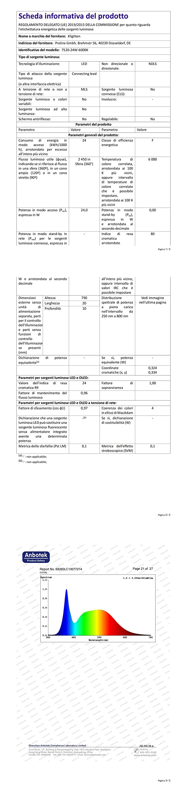Klighten LED Spiegelleuchte 24W Bilderleuchte 180° Einstellbar Badlampe Wandbeleuchtung Wasserdicht IP44 Kaltes Weiß 5500K, Schwarz