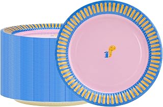 Disposable Paper Plates 8.5 Inch, 30 Pcs Heavy Duty Disposable Plates Party Plate Microwavable Plates Decorative Plates For Everyday Breakfast, Lunch & Dinner Meals