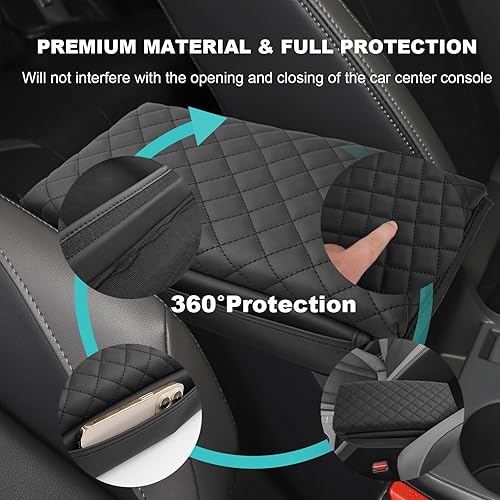 Vista 222 de YEE PIN Civic - Funda para reposabrazos Civic de 10ª generación, tapas para reposabrazos Civic Thenice para 10ª generación Civic 2018-2021, cubierta