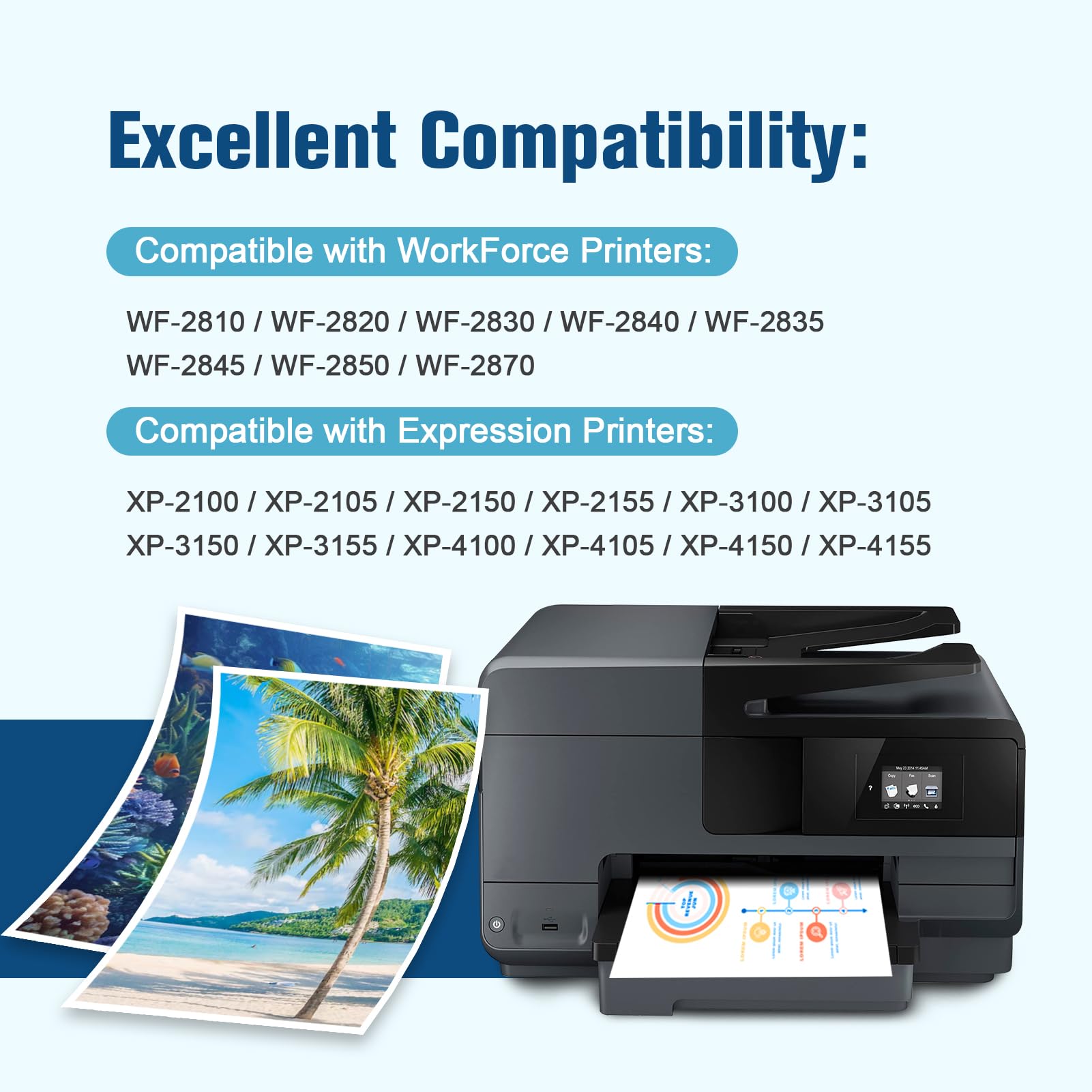 colorfly 603XL 603 Wkłady atramentowe kompatybilne z atramentem Epson 603 XL XP-2100 XP-2150 XP-4155 XP-4105 XP-3150 XP-2155 XP 3100 XP 4100 XP 4150, do Workforce WF-2150 810 W. F-2830 WF-2835 WF-2850