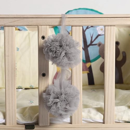 Miniatura 10 de Decoración de cama de bola de flores, red de cama de bebé, red para cama de bebé, bola de flores colgante, accesorios de cuna, decoración de