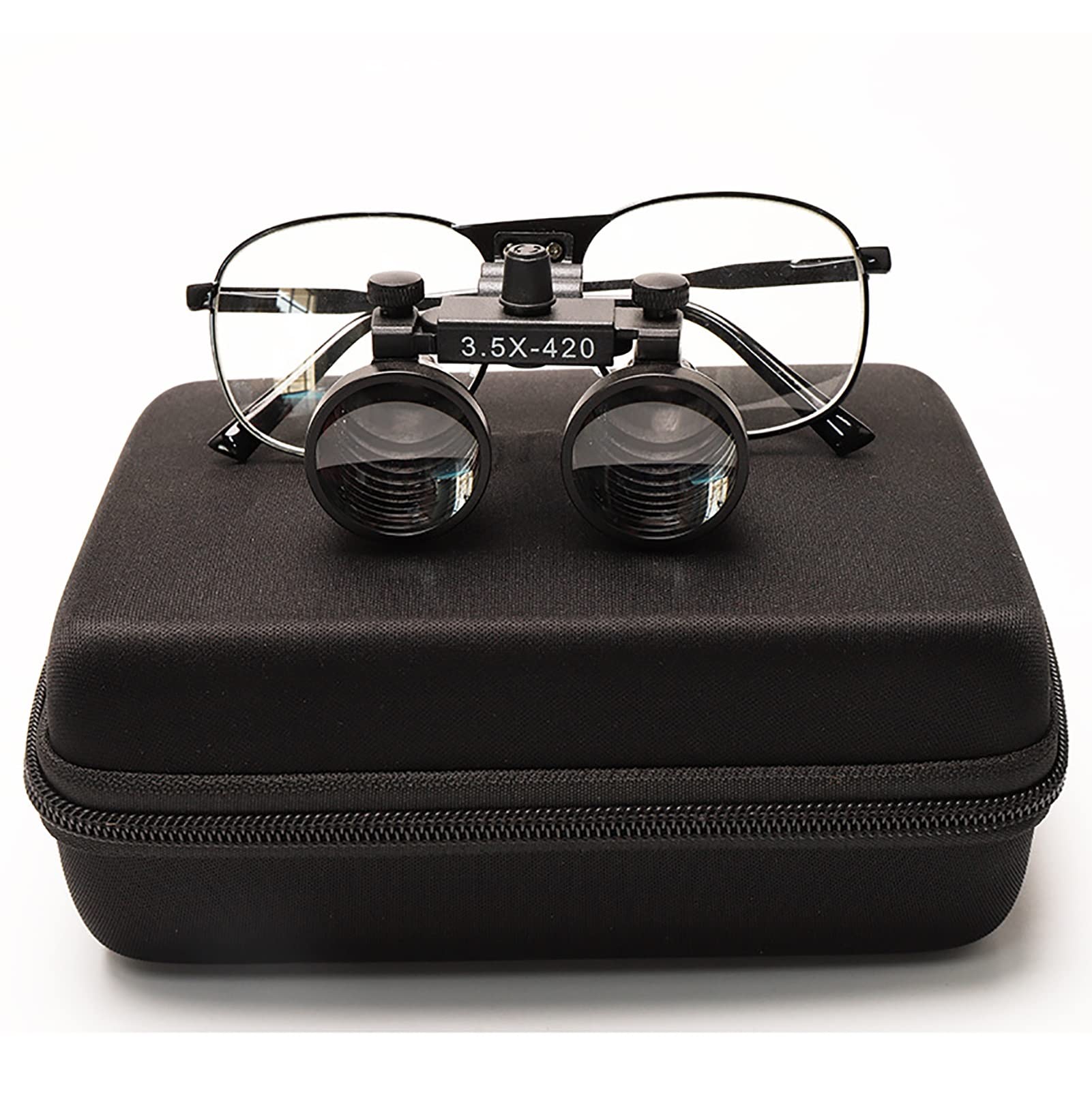 Loupes Dentaires Loupes Binoculaires, 3.5X - 420mm Lunettes Optiques avec Fermoir Pince Dentiste Loupes Dentaires, pour Chirurgie Dentaire Médecin Opération