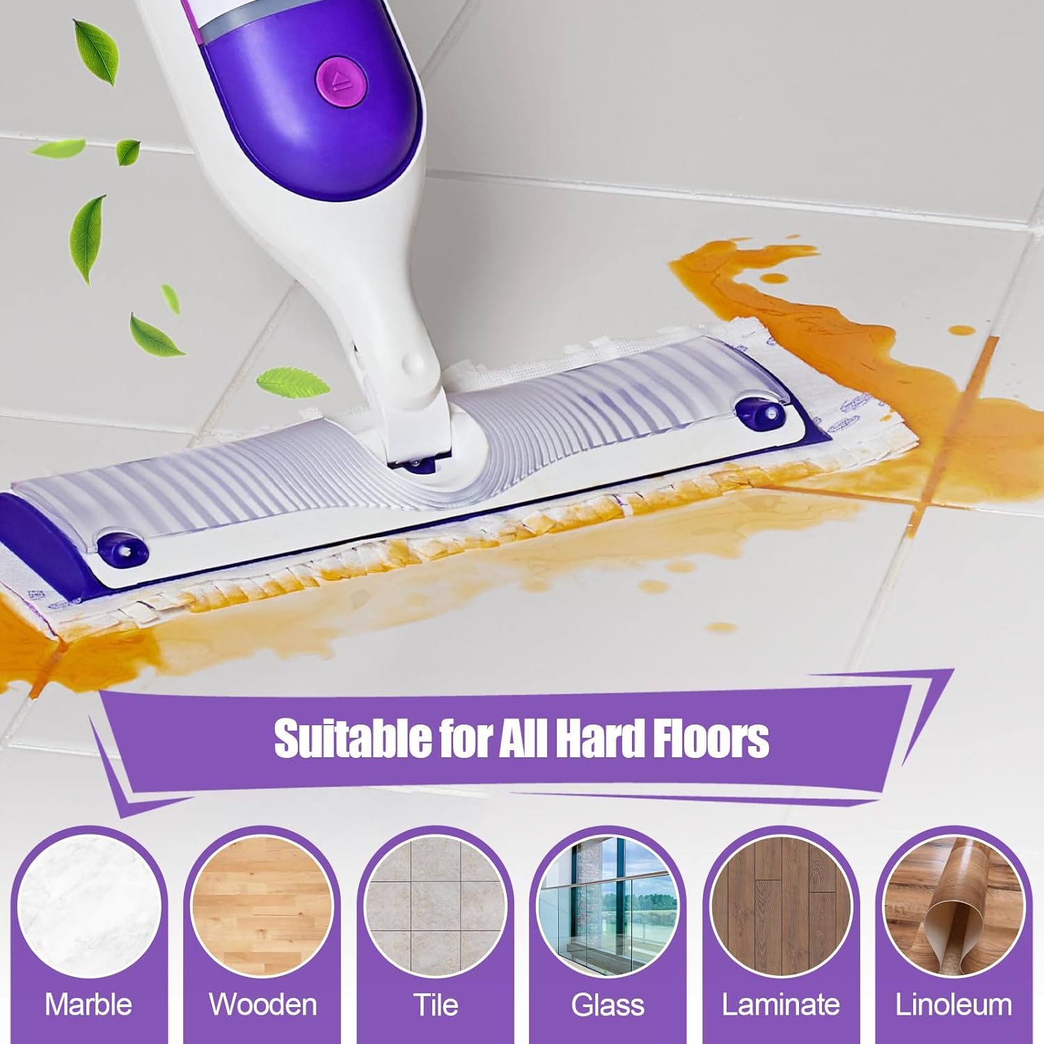 42 Count Disposable Power Mop Pads Compatible with Swiffer PowerMop, Multi-Surface Mopping Pad Refills for Floor Cleaning