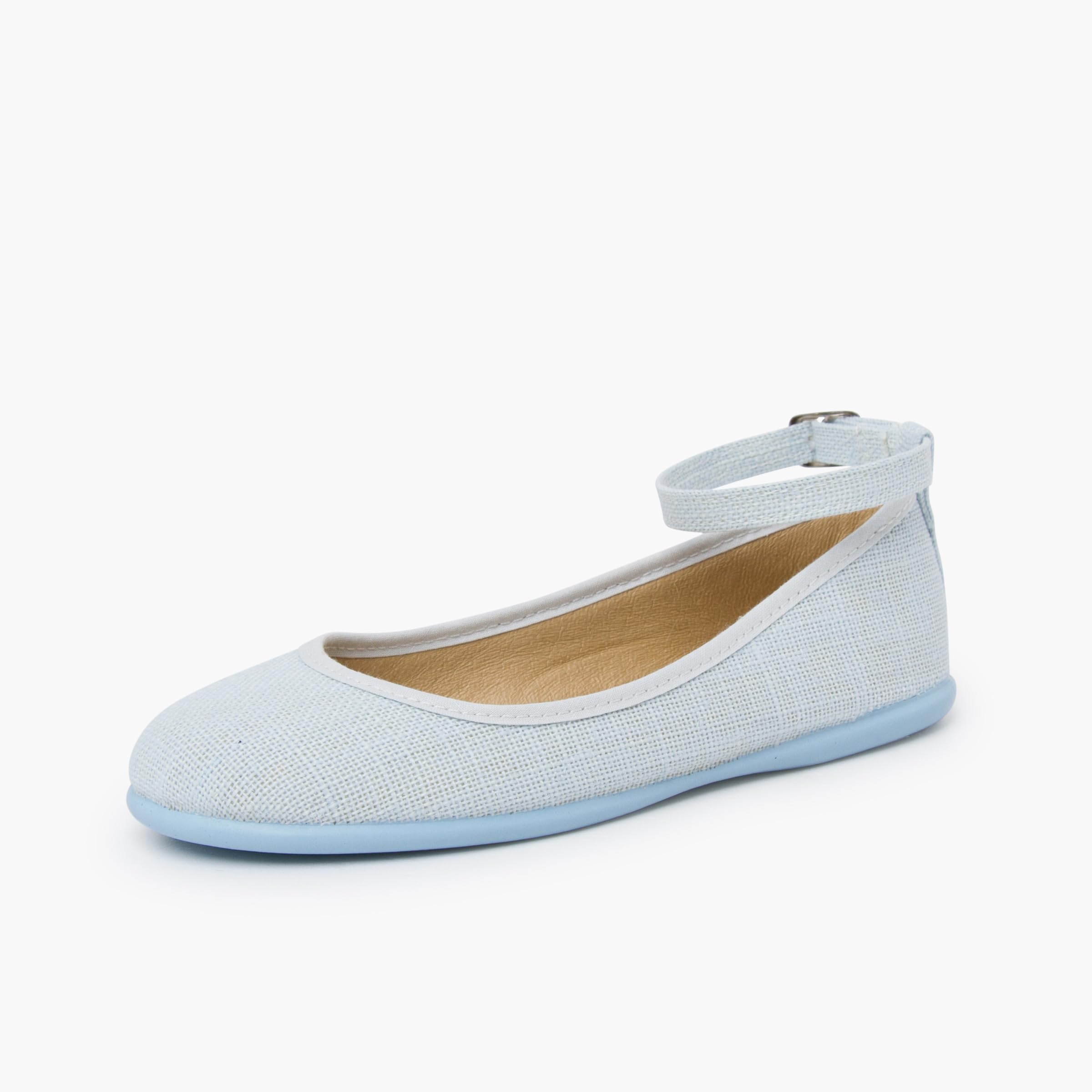 Pisamonas Ballerine con Cinturino Lino Fiocco Tulle