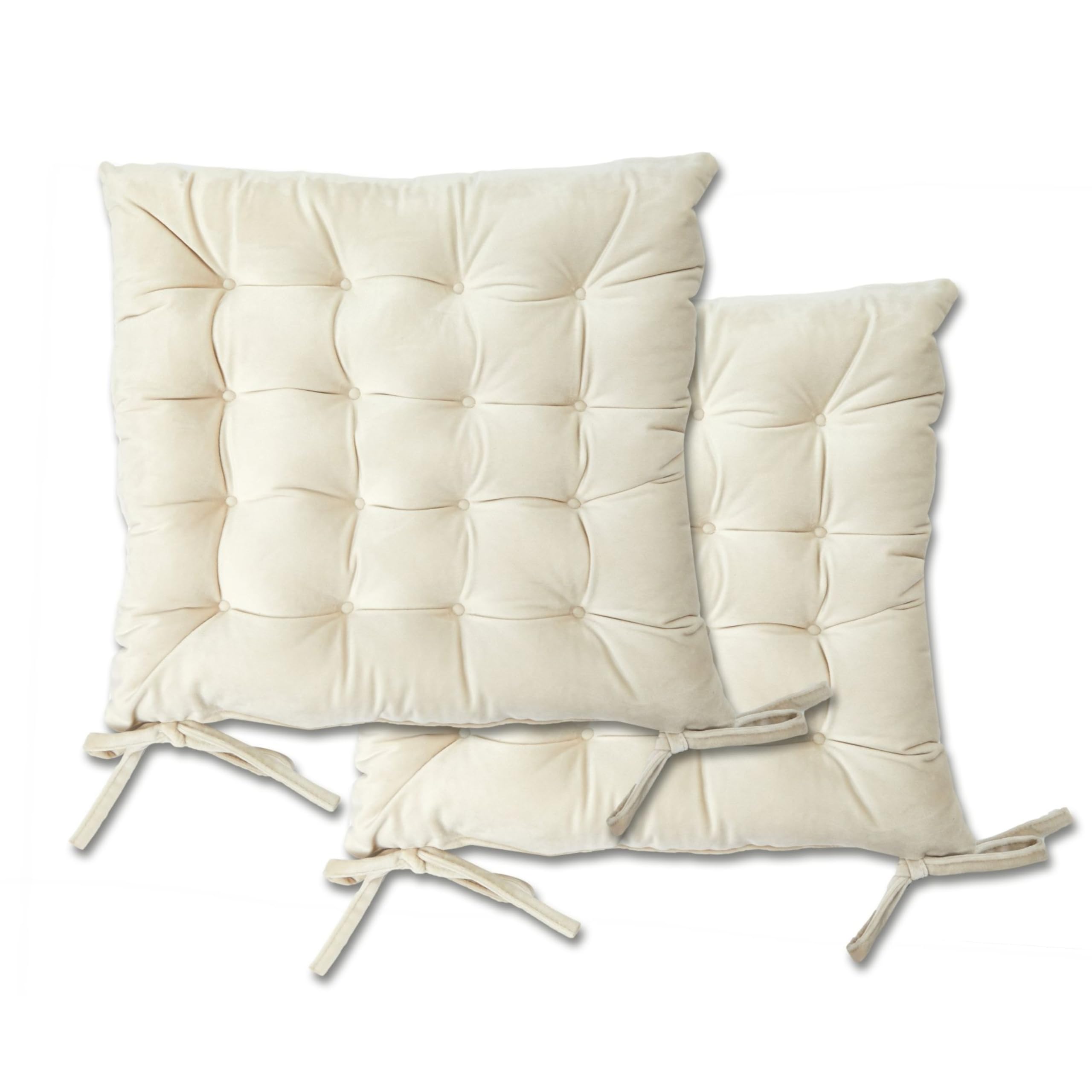 Le Chateau Velvet Seat Pad Cream from B&Q