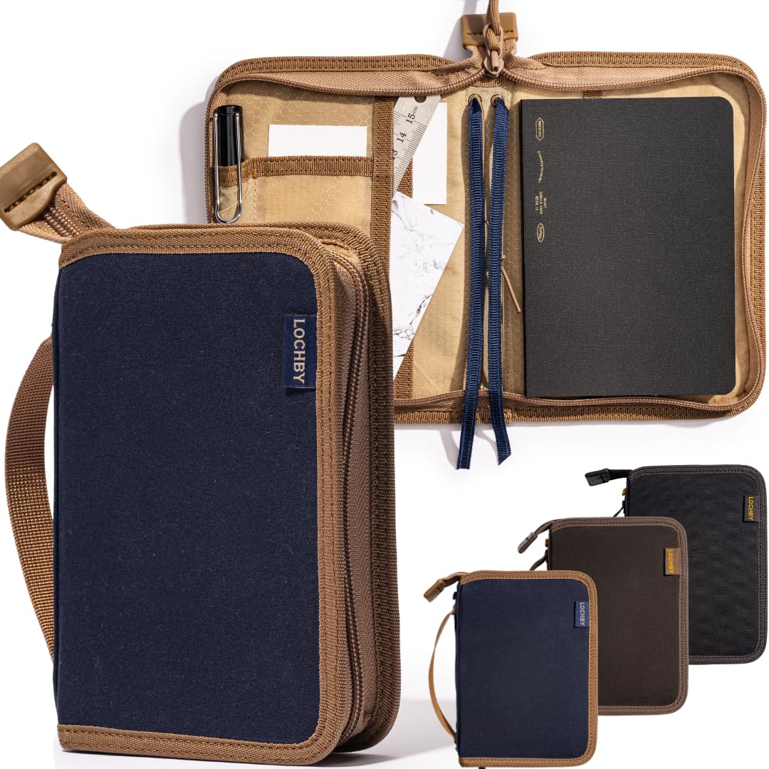 LOCHBY® Field Folio A6 | Zippered Notebook Cover | Water-Resistant Waxed Canvas | Ideal for Travel, Art, & Bullet Journals — image 1