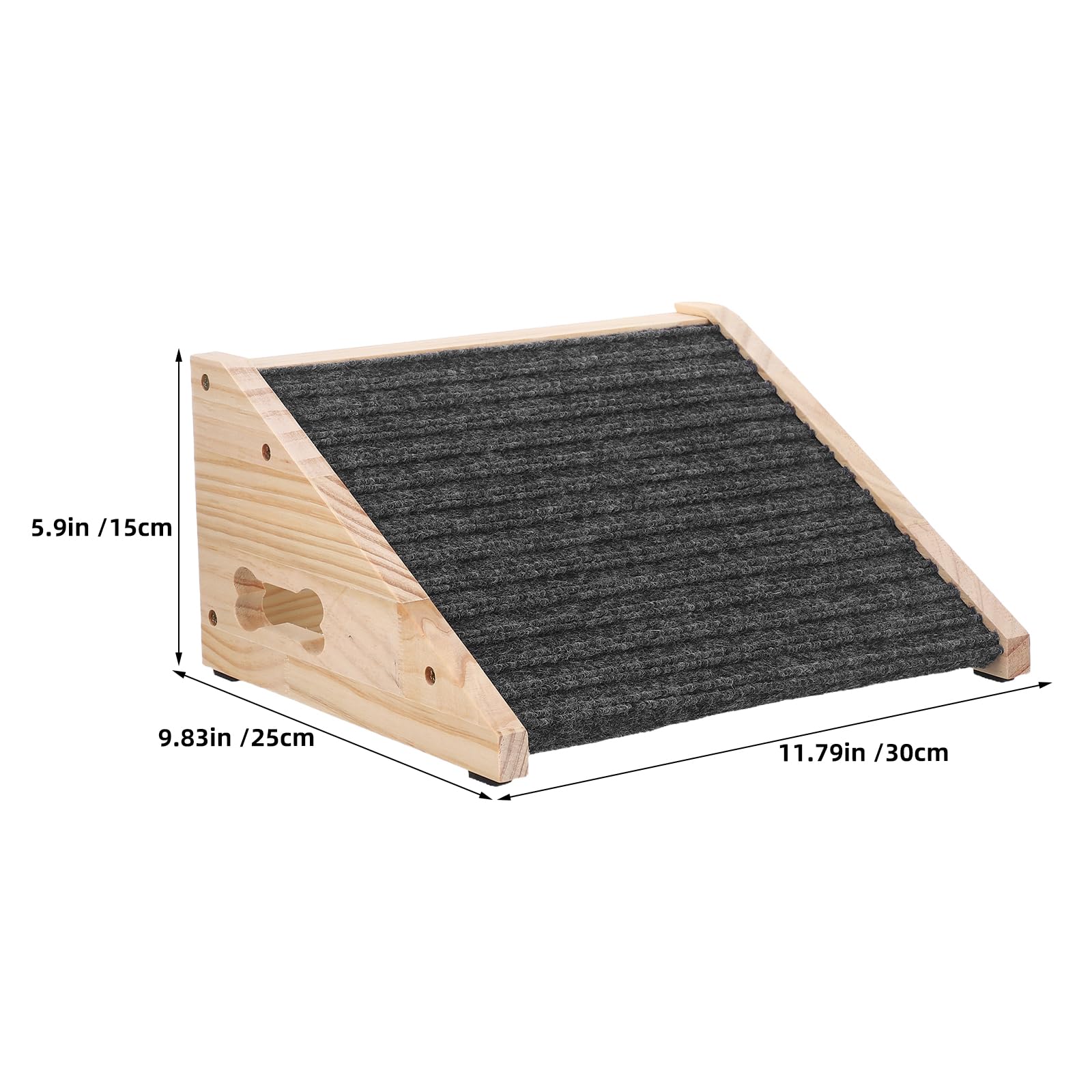 Holz Hunderampe Sanfte Steigung mit Rutschfester Oberfläche 2 Stück Schwarze Haustierrampe für Hunde und Welpen für Innenbereich und Reisen