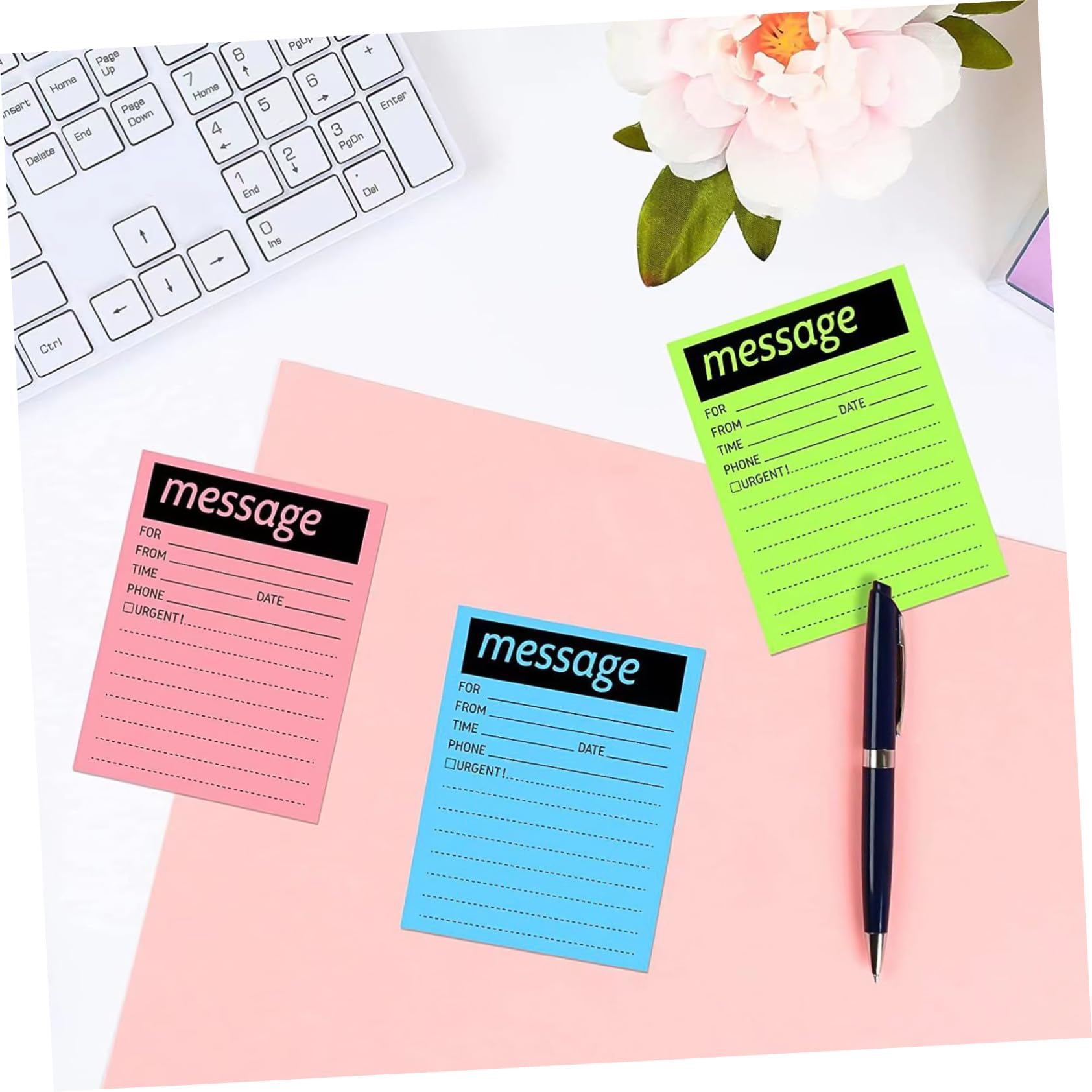 Angoily 5 Pezzi Blocco Note Memo Autoadesivo Colori Fluorescenti per Facile Usare e Portatile