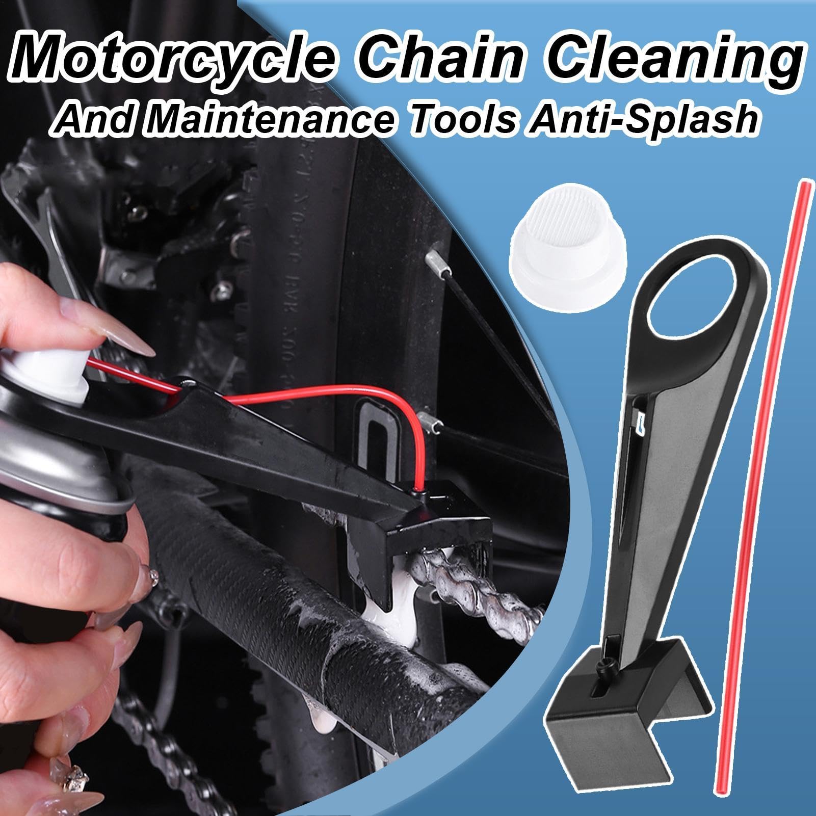 Kit De Nettoyage Et Lubrification Pour Chaîne De Moto - Dispositif Universel, économique En Produit - Noir