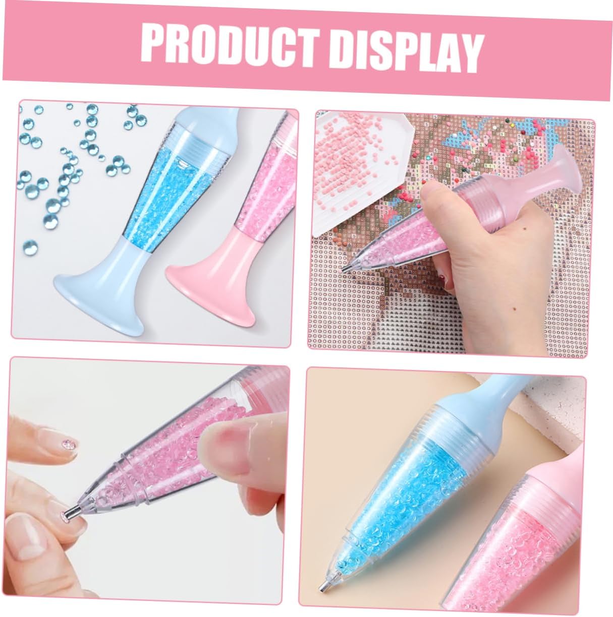 4pcs Art Pens Point Drill Craft Tool Pen Dotting Tool for Nail Art