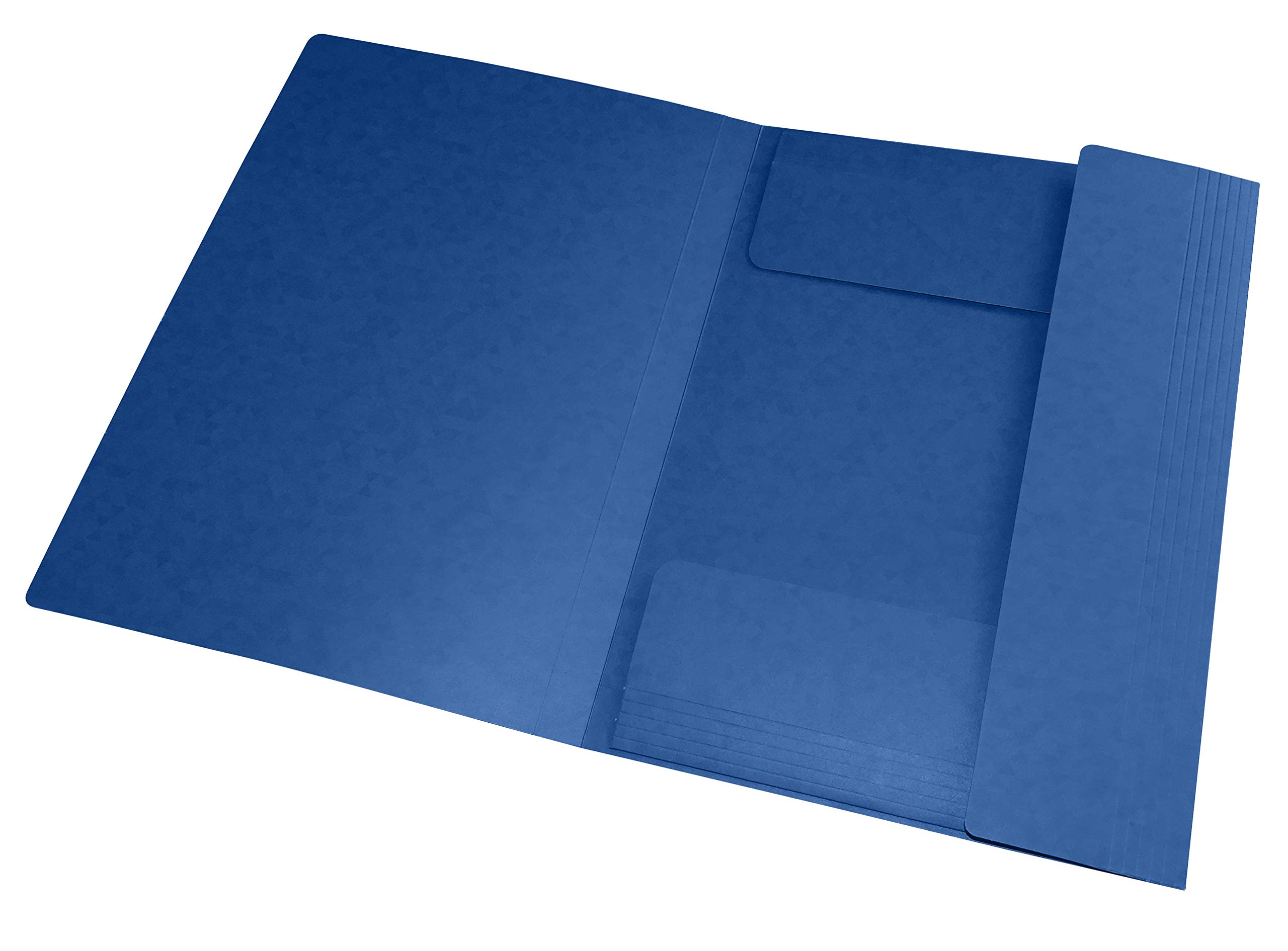 OXFORD Lot de 50 Chemises 3 Rabats Top File + A4 avec Elastique Couverture Carte Bleu