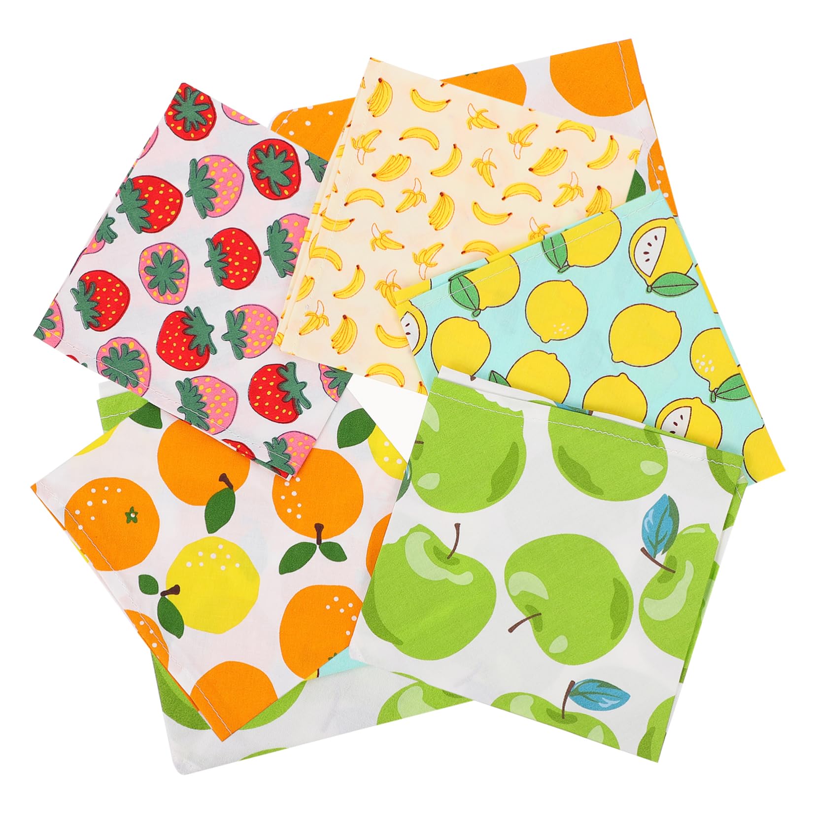 BESPORTBLE 15pièces Bandanas pour Chiens Et Écharpes Coton Motif Fruits Accessoire De pour Animaux De Chaque Motif Pomme Verte Vert Orange Fraise Banane