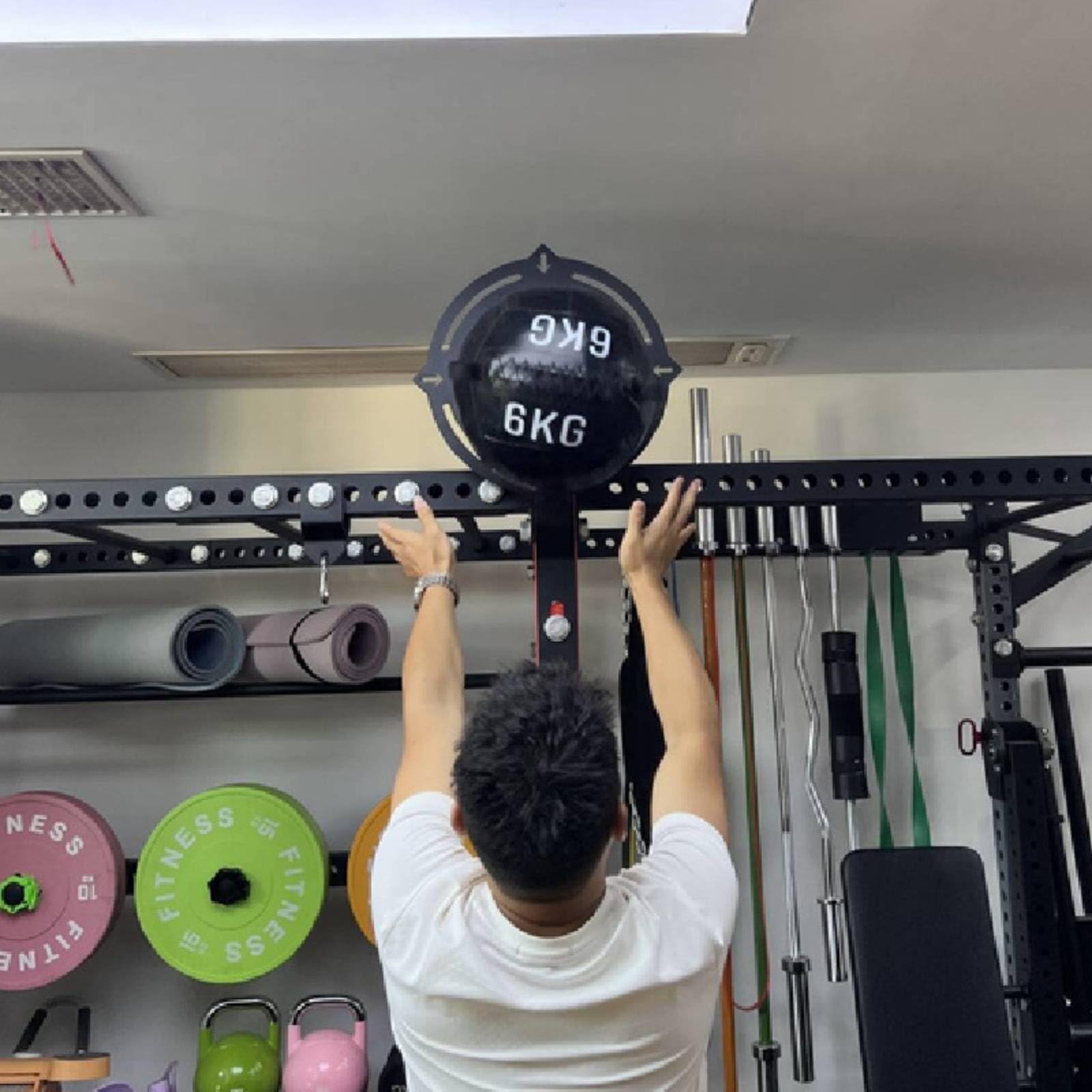 Bersaglio Allenamento Palla Gym Punto Impatto Piastra Acciaio Attacco Rack Funzione Sviluppo Adatto per Sportivi Sale Allenamento