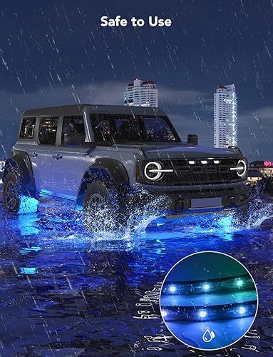 Miniatura 5 de Govee Luces subterráneas para automóvil, 8 luces RGBIC para debajo del automóvil con 16 millones de colores y 45 modos de escena, luces exteriores