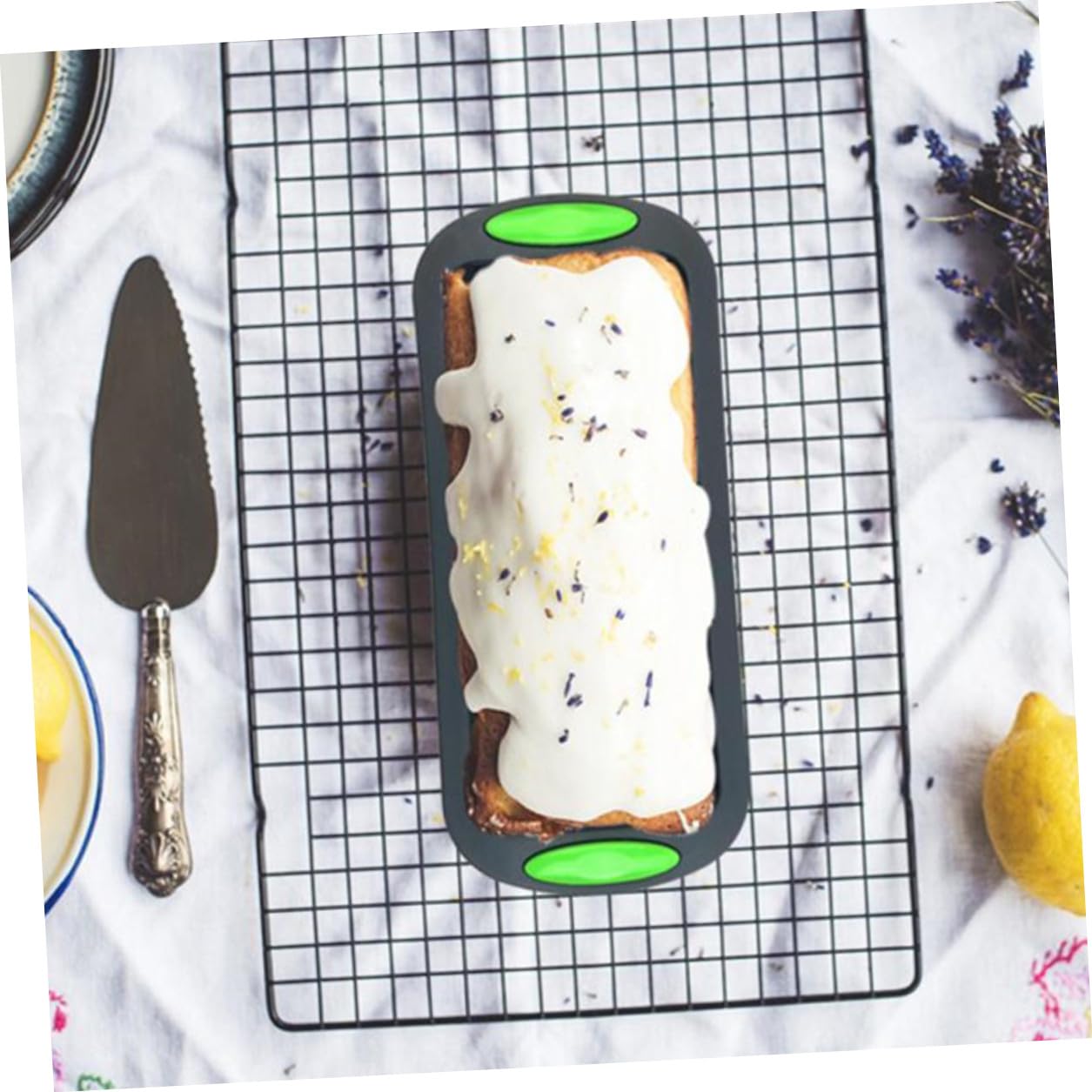 Luxshiny Molde para Hornear Pasteles 5 Piezas de Silicona Gris, Kit Práctico para Repostería y Bizcochos en Horno
