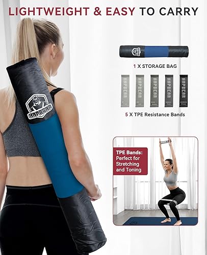 Miniatura 7 de HAPBEAR Large Yoga Mat - 72"x36"x6mm (14 inch), Extra Wide Non-Slip Exercise Mat for Home Workout, Yoga, Pilates & Stretching, Durable &