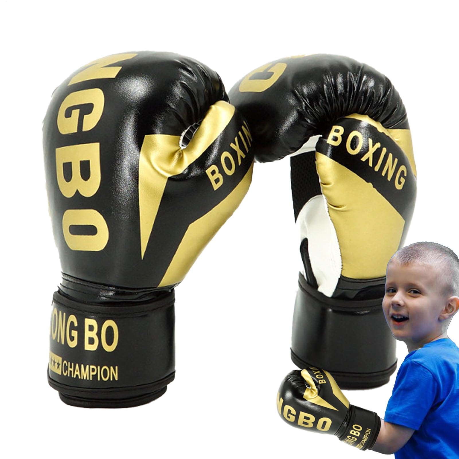 Guantoni Da Boxe Per Ragazzi E Ragazze 6-12 Anni Con Fascette Allenamento Sparring Combattimento