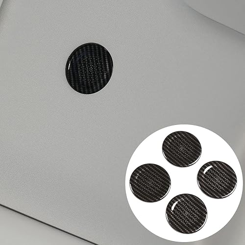 YIWANG ABS cubierta del micrófono del techo del coche decoración pegatinas para Land Rover Defender 110 2020-2022 Auto Accesorios (fibra de carbono)